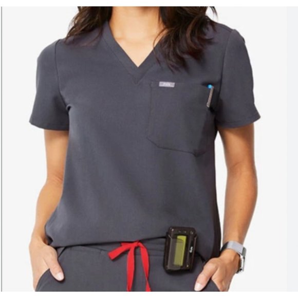 Women's FIGS Scrub Set- Charcoal - Picture 2 of 5